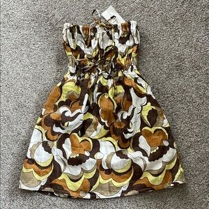 Faithfull the Brand Linen Strapless Dress